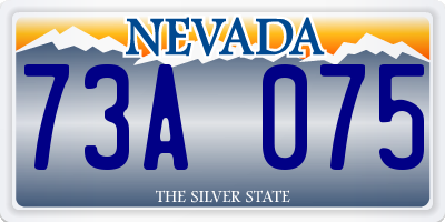 NV license plate 73A075