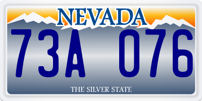 NV license plate 73A076