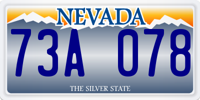 NV license plate 73A078