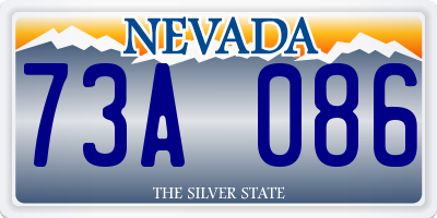 NV license plate 73A086