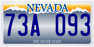 NV license plate 73A093