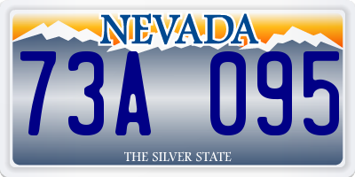 NV license plate 73A095