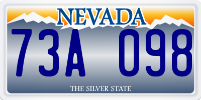 NV license plate 73A098