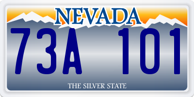 NV license plate 73A101