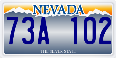 NV license plate 73A102