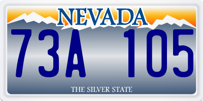 NV license plate 73A105