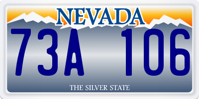 NV license plate 73A106