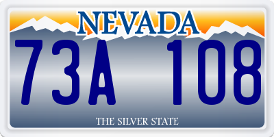 NV license plate 73A108