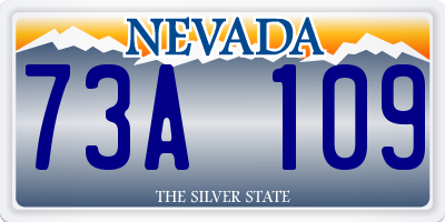 NV license plate 73A109