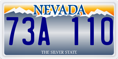 NV license plate 73A110