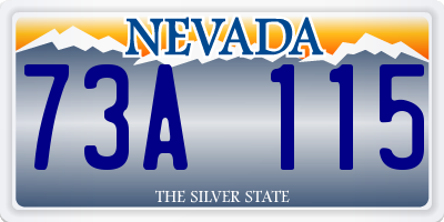 NV license plate 73A115