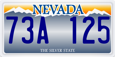 NV license plate 73A125