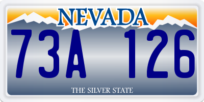 NV license plate 73A126