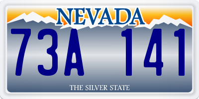 NV license plate 73A141