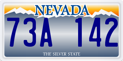 NV license plate 73A142