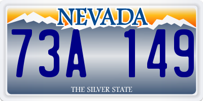 NV license plate 73A149