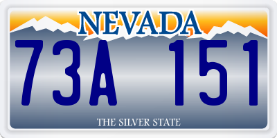 NV license plate 73A151