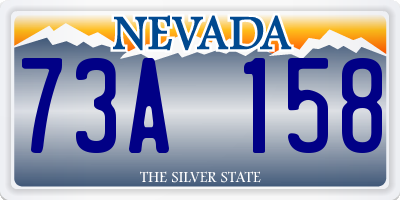 NV license plate 73A158