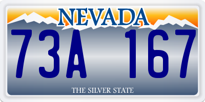 NV license plate 73A167