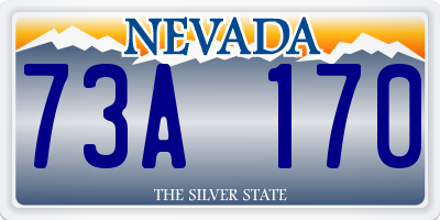 NV license plate 73A170