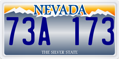 NV license plate 73A173