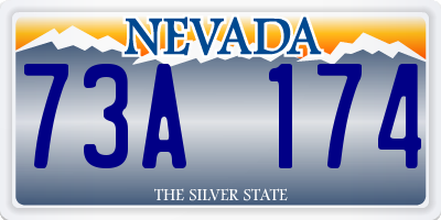 NV license plate 73A174