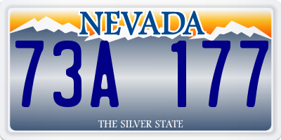 NV license plate 73A177