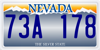 NV license plate 73A178