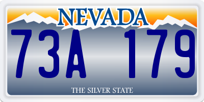 NV license plate 73A179