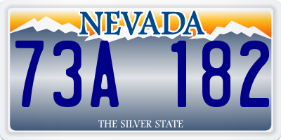 NV license plate 73A182