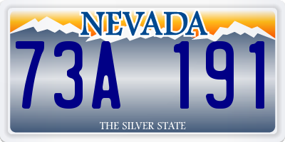 NV license plate 73A191