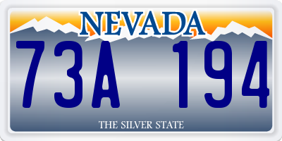 NV license plate 73A194