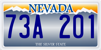 NV license plate 73A201