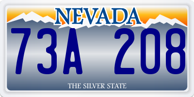 NV license plate 73A208