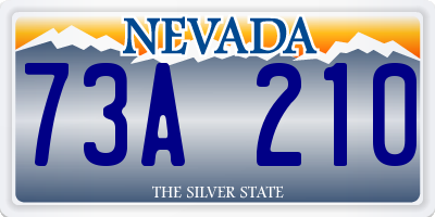 NV license plate 73A210