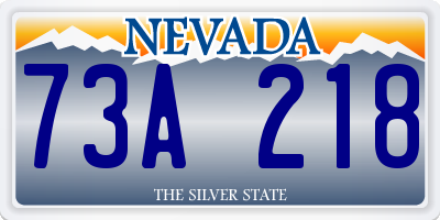 NV license plate 73A218
