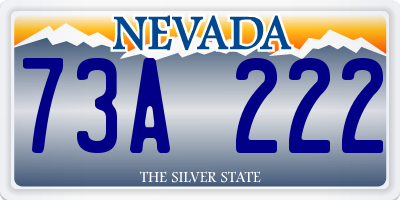 NV license plate 73A222
