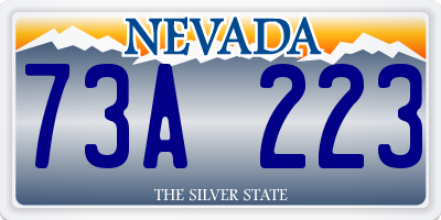 NV license plate 73A223