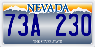 NV license plate 73A230