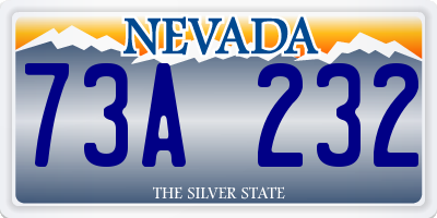 NV license plate 73A232