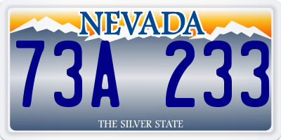 NV license plate 73A233