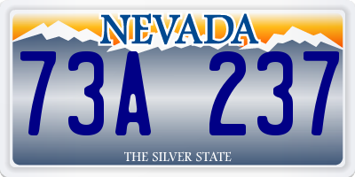 NV license plate 73A237