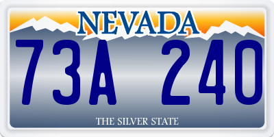 NV license plate 73A240
