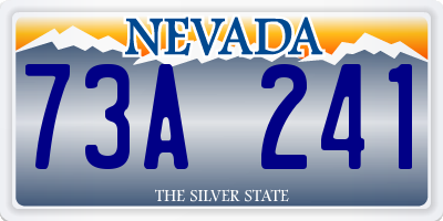 NV license plate 73A241