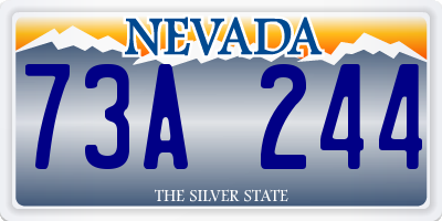 NV license plate 73A244