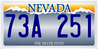 NV license plate 73A251