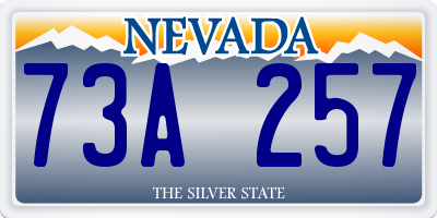 NV license plate 73A257