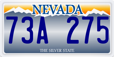 NV license plate 73A275