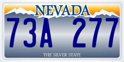 NV license plate 73A277