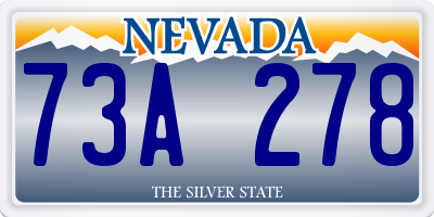 NV license plate 73A278